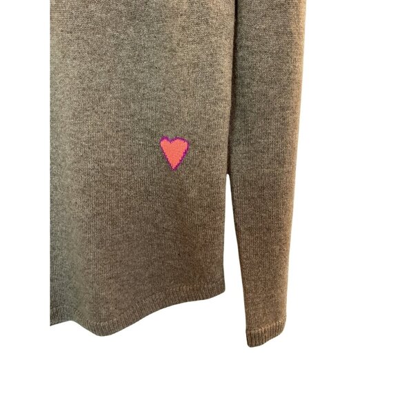 LXT Lisa & Todd Sweater Cashmere Heart Pattern Crew Neck Sweater Womens XS - Picture 12 of 15